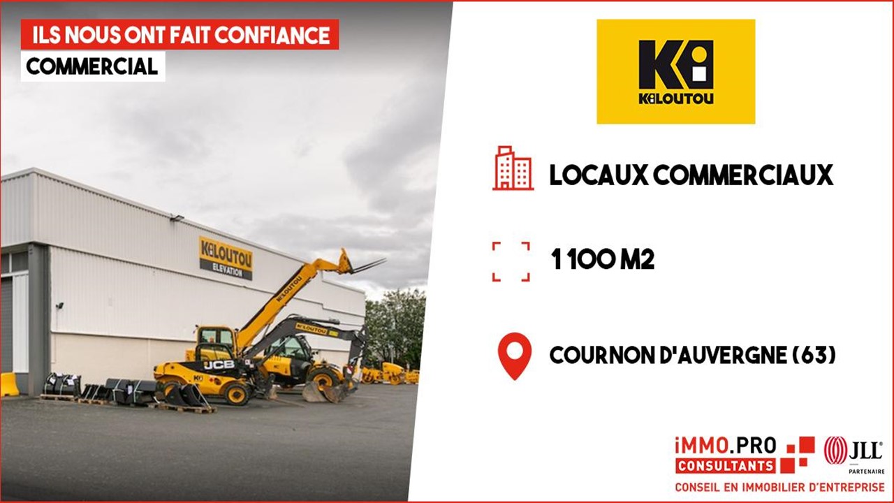 ILS NOUS ONT FAIT CONFIANCE - KILOUTOU COURNON - LOCAL COMMERCIAL -1 100 M² 