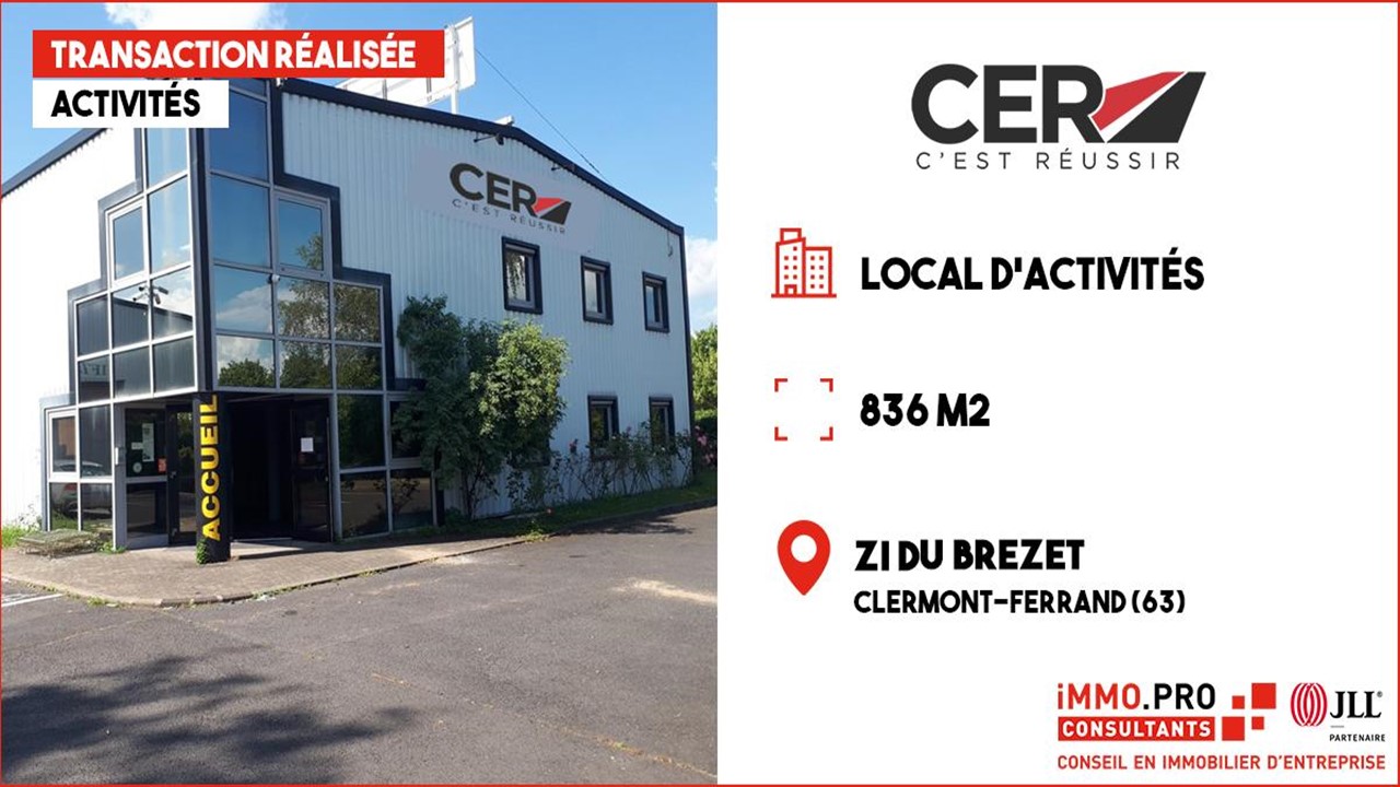 TRANSACTION REALISEE - CER - BUREAUX - 836 M² 