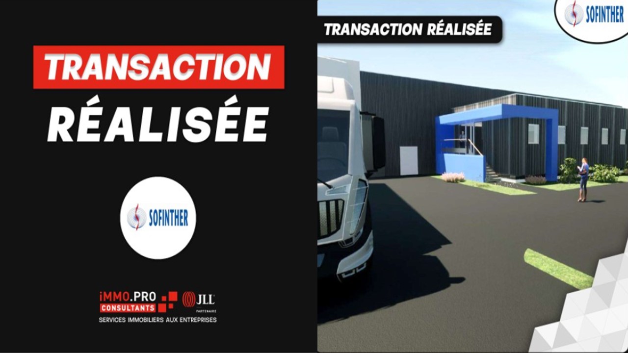 TRANSACTION REALISEE - SOFINTHER - CLERMONT FERRAND - ZI DU BREZET - VEFA DE 1 000 M²