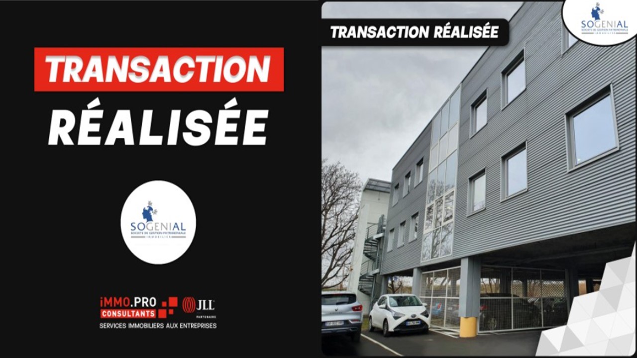 TRANSACTION REALISEE - VENTE A INVESTISSEUR - CLERMONT FERRAND - LA PARDIEU -  BUREAUX DE  915 M² 